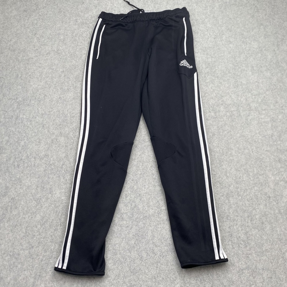 Adidas ClimaCool Pants Mens Small (29x29) Black 3-Stripes Tapered Track Athletic